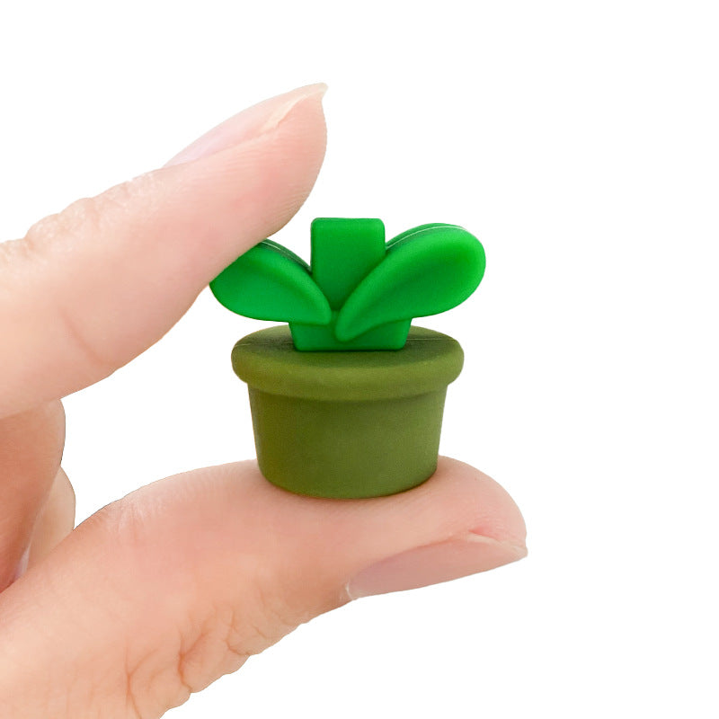 Wholesale Flower Pot Grass Silicone Beads